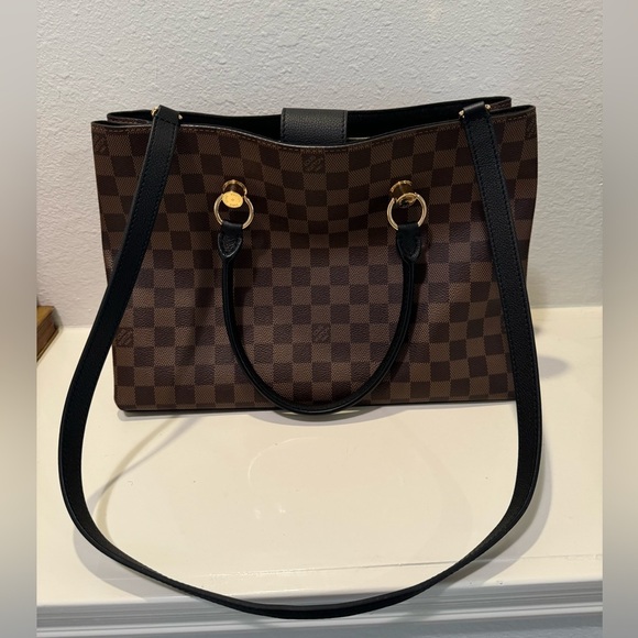 Authentic Louis Vuitton Damier Ebene LV Riverside Tote - Picture 9 of 17